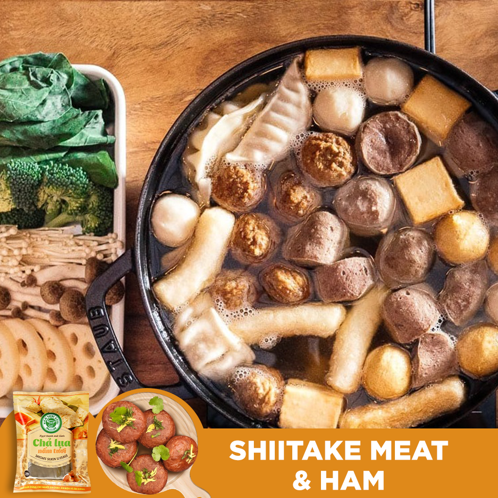 12. Hotpot with Shiitake Meatballs and Hams