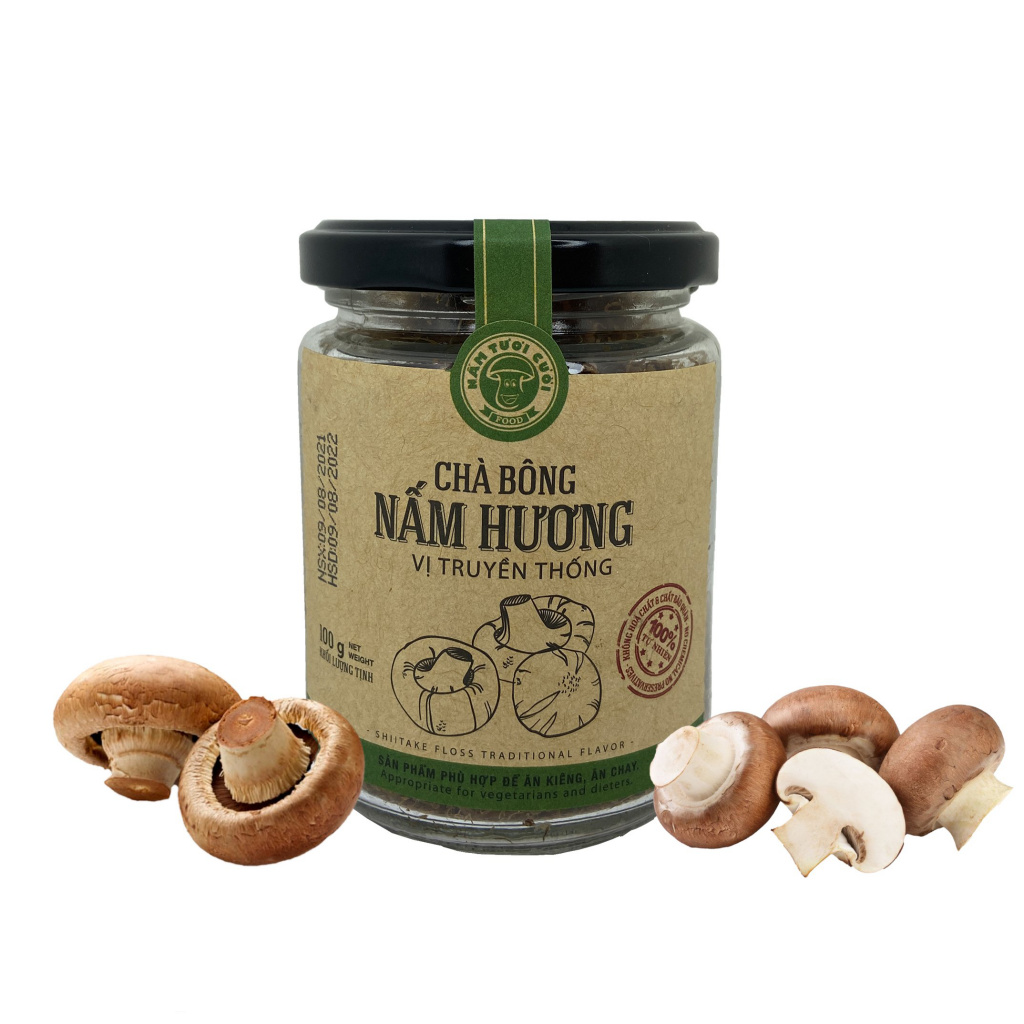 Shiitake floss traditional flavor appropriate for vegetarians and dieters